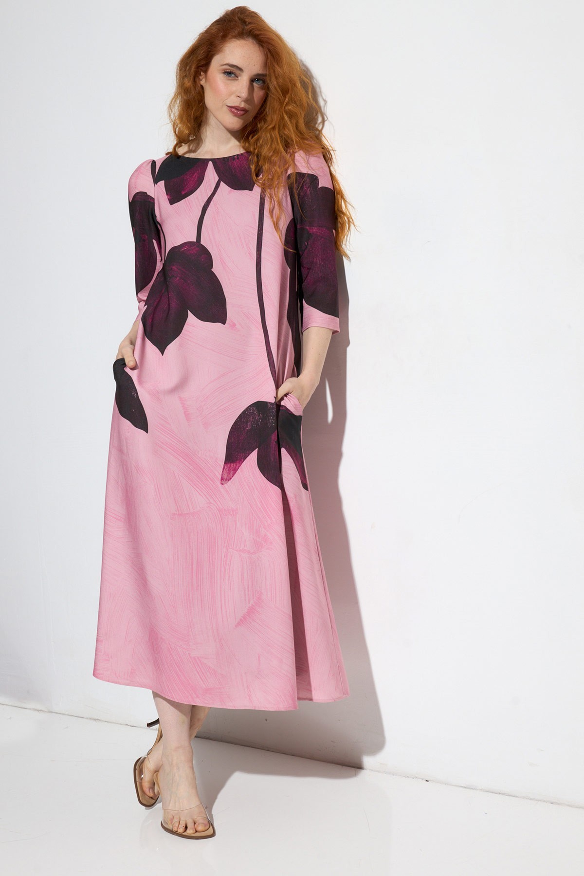 VESTIDO LARGO MOSTAZA